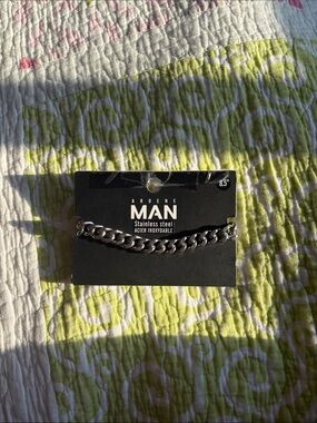 Ardene MAN Stainless Steel Chain Bracelet in Silver Tone